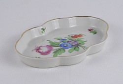 1T575 Virág mintás óherendi porcelán hamutál 13.5 cm