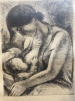 Ismeretlen alkotó: Anya gyermekével