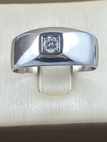 Fehér arany gyűrű 0,25 ct. Brilliáns kővel!