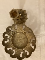 Sárgaréz kínáló és gyertyatartó