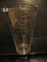 Retro üveg mérőpohár magyar felirattal