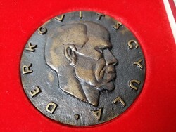 DERKOVITS GYULA BRONZ EMLÉKÉREM