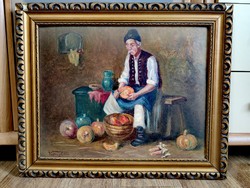 Tököt szelő gazda ,Vastagh szignóval