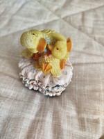 Kerámia ékszertartó szív kiskacsa Valentin nap