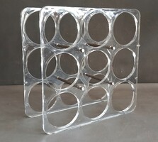 Posztmodern űrkorszaki akrilglass   bortartó 1990 ALKUDHATÓ