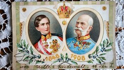 EMLÉKLAP + NESTLÉ REKLÁM HABSBURG FERENC JÓZSEF MAGYAR KIRÁLY 60 ÉVES JUBILEUM BÉCS 1908