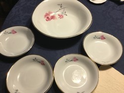 Donau Wien Szervirozó tál 22 cm, 4 kis tál 13 centisek, szépek, hibátlanok