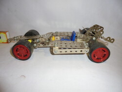 Régi fémépítő játék autó, versenyautó