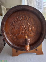 Kézműves pálinkás fahordó