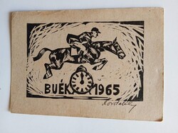 V2155 Korda Béla  -BUÉK   linómetszet  1965
