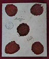 Zalamegyei boriték viaszpecsétekkel.Mérete: 17x2 cm.