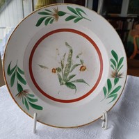 Antik keménycserép tányér az 1800-as évek közepéről (2)