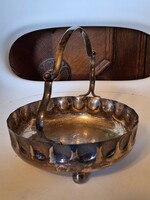 ANGOL ART - DECO EPNS SILVERPLATTED VASTAGON EZÜSTÖZÖTT KINÁLÓ 18cm