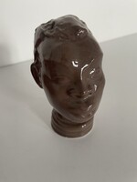 Porcelán afrikai női fej