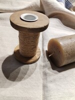 Gyertyatartó,orsóba foglalva - vintage jelleggel