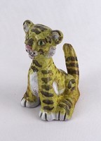 1T633 Vintage Izsépy Ceramic Tiger Cub Figurine 14 cm