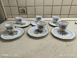Winterling Bavaria porcelán 6 személyes virágos kávéskészlet eladó! Ajándéknak kitűnő!