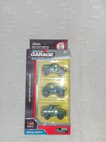 MEGA GARAGE 3 fém kisautó METAL VEHICLE SERIES 1:64, bontatlan, új!!!