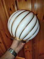 1X Közepes VeArt Adolf Loos reedition Caged milk blown glass shade only ITALY lámpa lámpabúra nr 2.