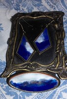 Gyönyörű  tűzzománc ÉKSZER SZETT: BROSS és FÜLBEVALÓ -  Art&Decoration