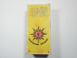 Retro gyufás doboz - Családi gyufa - Gyufaipari Vállalat - 1970-es évekből