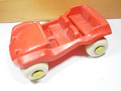 Retro DMSZ régi műanyag piros színű játék autó - kb. 1960-80-as évek