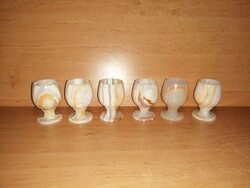 Swedish marble short drinking glass - set of 6 (2/k)
