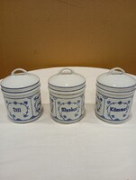 Kék mintás porcelán  fűszertartòk