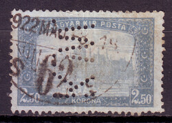 Klasszikusok / 1921 Parlament  2,50 Korona K**M*/A*T*R.A*/ perfin