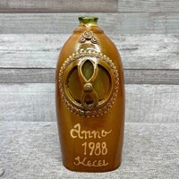 Kecel kézműves mázas kerámia dísz idézettel