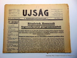 1941 január 10  /  UJSÁG  /  Régi ÚJSÁGOK KÉPREGÉNYEK MAGAZINOK Ssz.:  15888