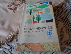 A  Budai hegység túrista térképe , 1966 . Kiterítve  56 x 90 cm