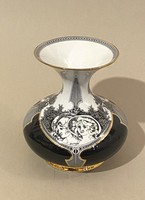 JURCSÁK LÁSZLÓ HOLLÓHÁZI RETRO PORCELÁN VÁZA 23.5 CM