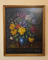 Gyönyörű virág csendélet - Madarász szignóval