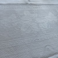 Hófehér, damaszt konyharuha, törlő, borostyán leveles,100 x 54 cm