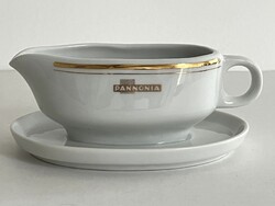 Retro, vintage Alföldi porcelán Pannónia Szálloda és Vendéglátó Vállalat szószos tál, kiöntő
