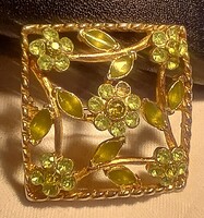 KITÜZŐ -aranyozott bizsu hamis peridot kovekkel