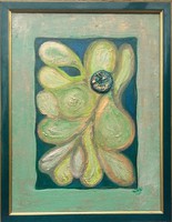 Prima díjas alkotótól.Az élet ígérete.(zománc). 44X34cm, zománckép tanúsítvánnyal.Károlyfi Zs (1952)