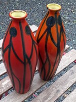 Retro, vintage, midcentury Tófej kerámia kerámia váza iparművészeti cimkével