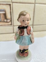 Kerámia kislány, zsűrizett  figura,nipp eladó!