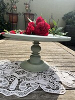 Kacsatojás zöld nagy méretű tortatál, süti állvány vagy koszorú tartó