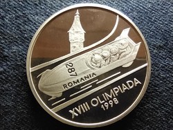 Románia XVIII. Téli Olimpia 1998 Nagano .925 Ezüst 100 Lej 1998 PP