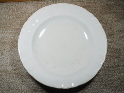 Antik régi porcelán lapos tányér - oroszlán, kulcs, kard jelzéssel