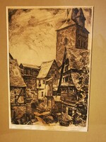 MÜNCHENI UTCAKÉP, ZÁDOR ISTVÁN RÉZKARC, 1922