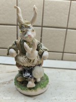 Retro papír nyuszi dísz , figurális szobor eladó! 21 cm