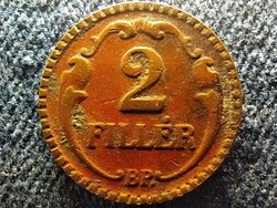 Háború előtti (1920-1940) 2 fillér 1940 recés szélű bronz RRR UNIKUM!
