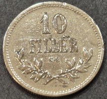 Magyarország 10 fillér, 1915.