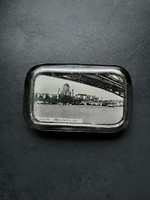 KIÁRUSÍTÁS! -50%—  Üveg levélnehezék Esztergom, a Mária-Valéria híd látképével