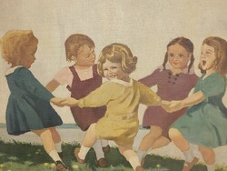 Gyerekjáték/ magyar festő Németh szignóval