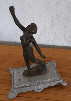 MAUGSCH GYULA (1882-1946): ÉVA. BRONZ SZOBOR. JELZÉS NÉLKÜL. 22 CM